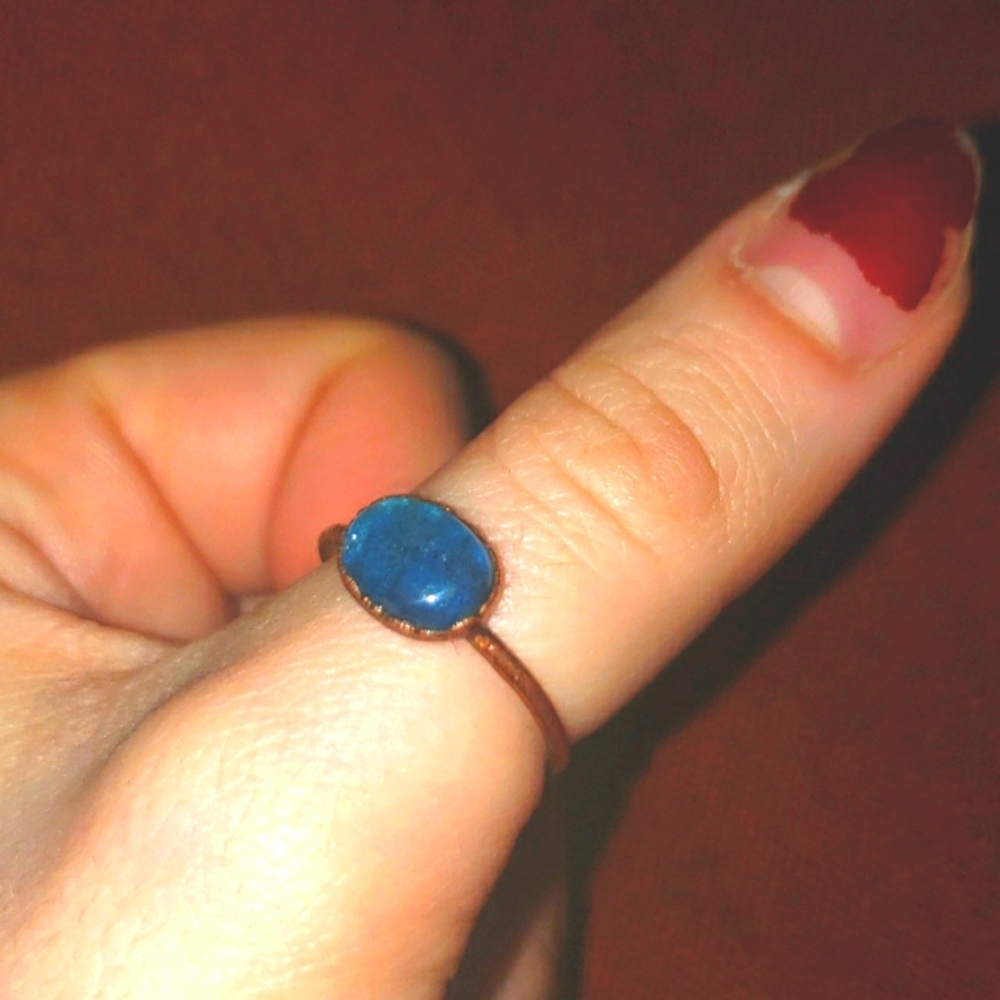Copper Labradorite Ring